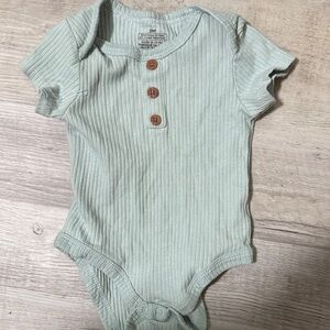 Sage Green Ribbed Baby Bodysuit